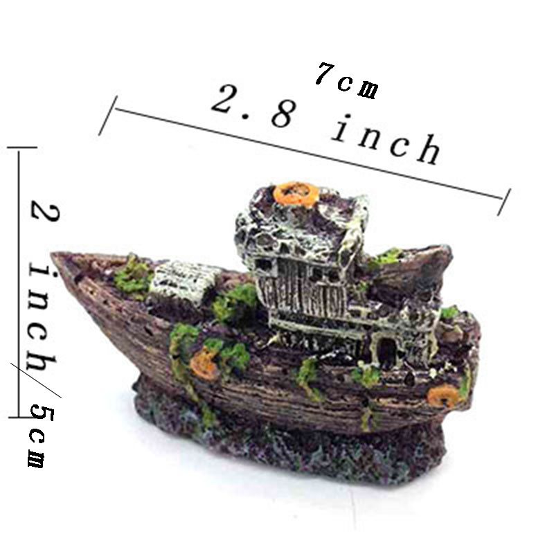 Mini Aquarium Resin Shipwreck  - Aquarium Marina incelemesi ve fiyatı