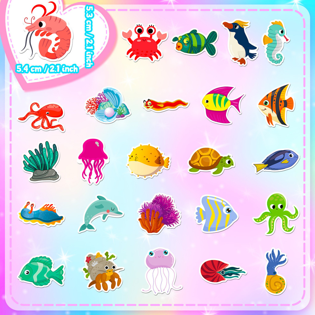 50Pcs Marine Life Stickers - C - Aquarium And Marine incelemesi ve fiyatı