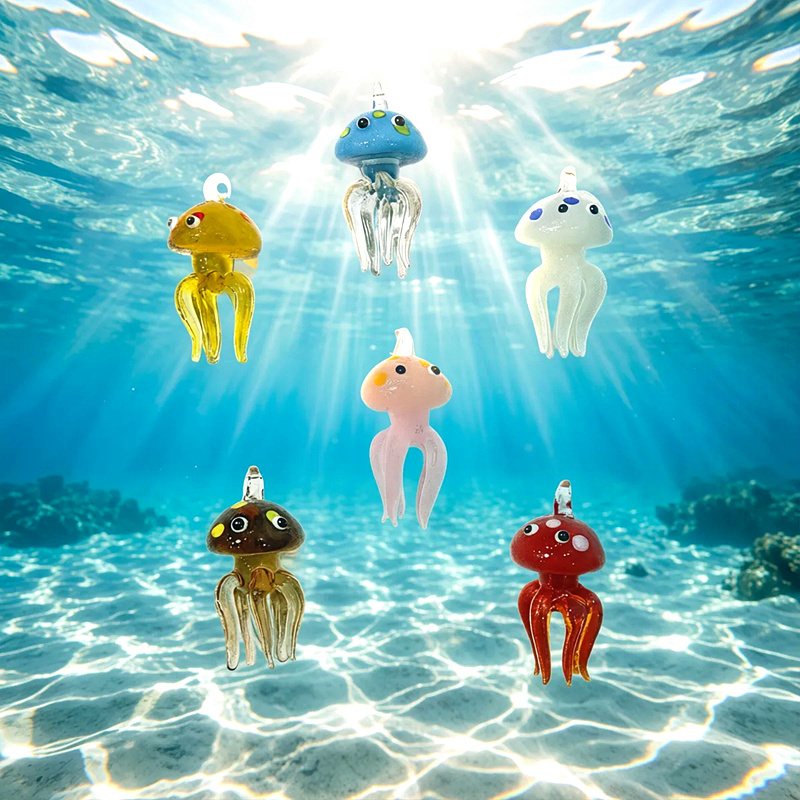 Colorful Mini Jellyfish Glass  - Aquarium And Marine incelemesi ve fiyatı