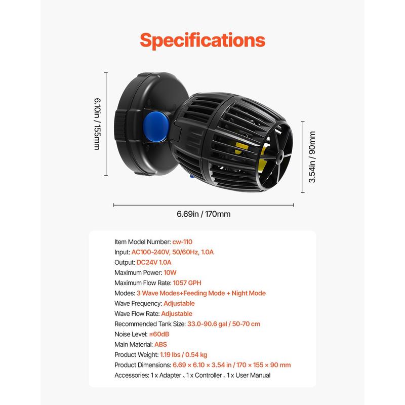 Aquarium Wave Maker, 10W, 1057 - Powerhead Wave Maker incelemesi ve fiyatı