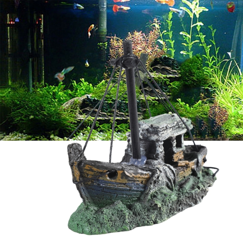 Aquarium Sunken Ship Decoratio - Aquarium Marina incelemesi ve fiyatı