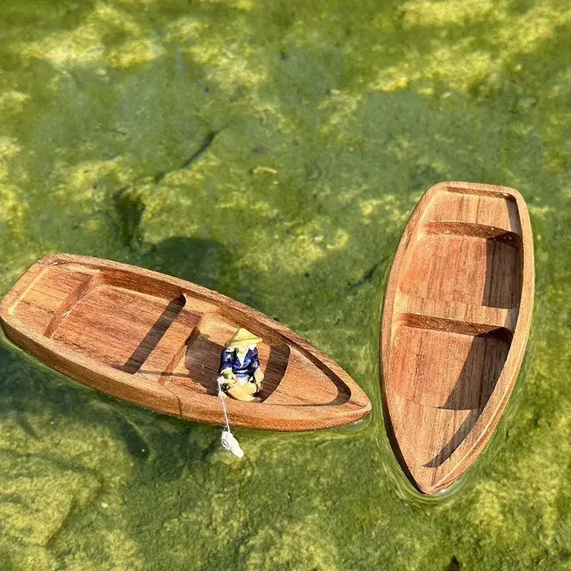 Handmade Wooden Boat Mini Floa - Aquarium Marina incelemesi ve fiyatı