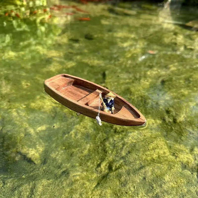 Handmade Wooden Boat Mini Floa - Aquarium Marina incelemesi ve fiyatı