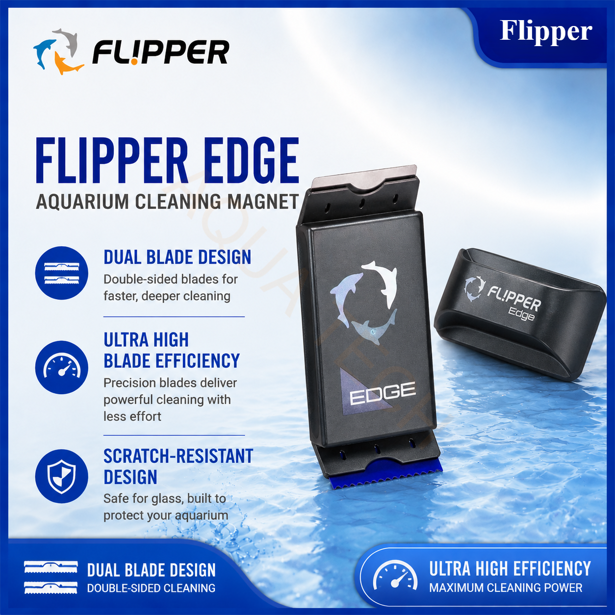 Flipper Edge Standard Max 2 in - Marine Aquarium Glass Cleaner incelemesi ve fiyatı