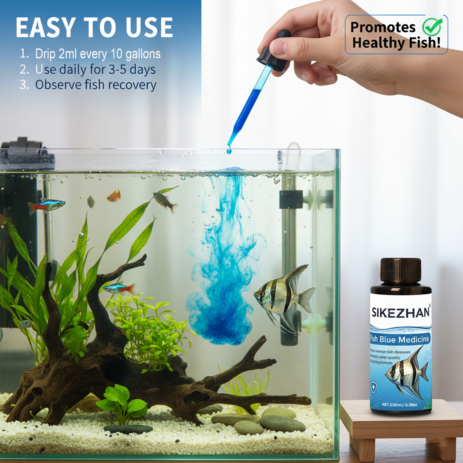 500ml Methylene Blue Solution  - Marine Aquarium Glass Cleaner incelemesi ve fiyatı