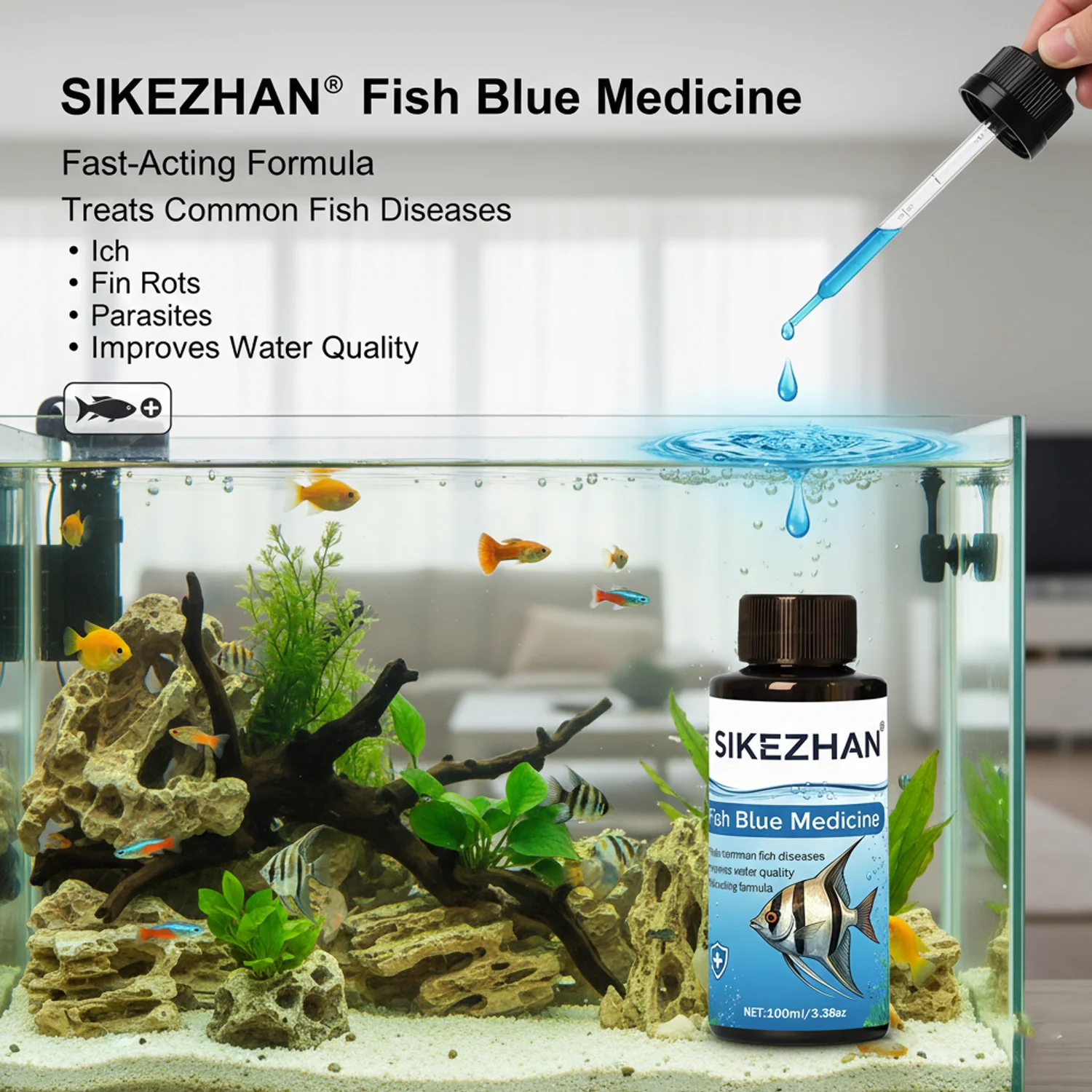 500ml Methylene Blue Solution  - Marine Aquarium Glass Cleaner incelemesi ve fiyatı