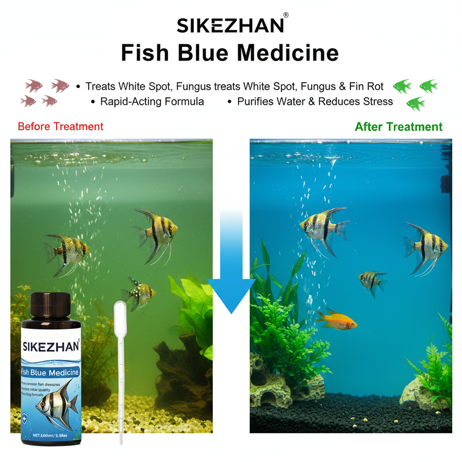 500ml Methylene Blue Solution  - Marine Aquarium Glass Cleaner incelemesi ve fiyatı