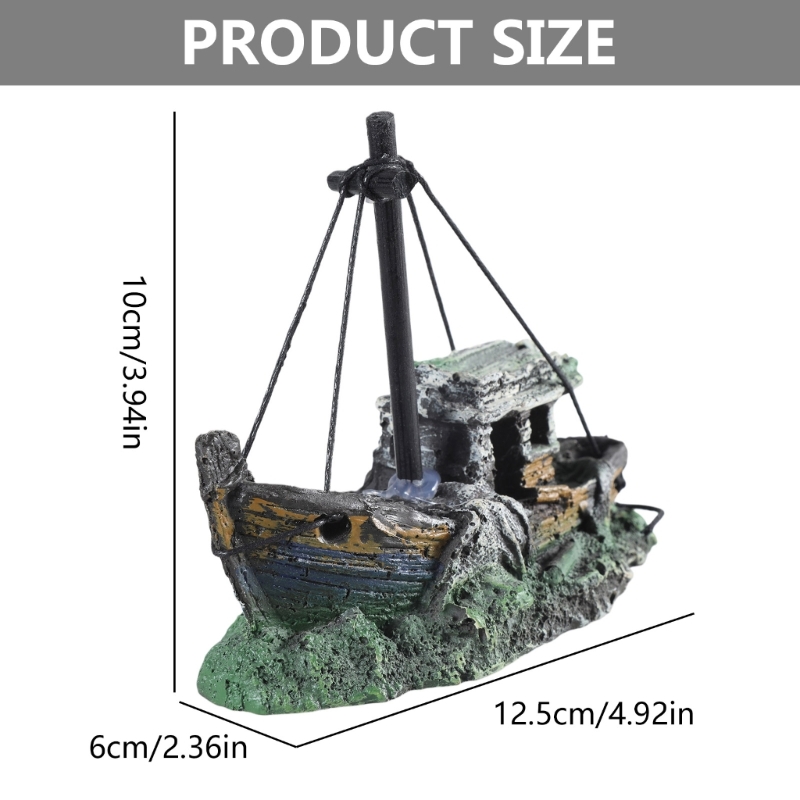 Aquarium Sunken Ship Decoratio - Aquarium Marina incelemesi ve fiyatı