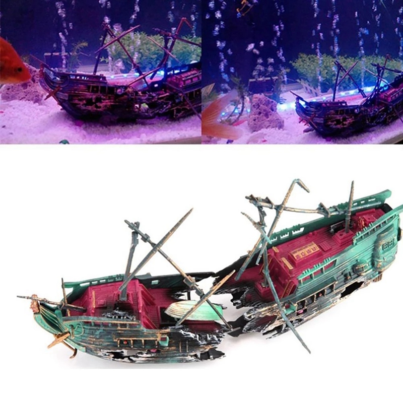 Large Aquarium Shipwreck Decor - Aquarium Marina incelemesi ve fiyatı