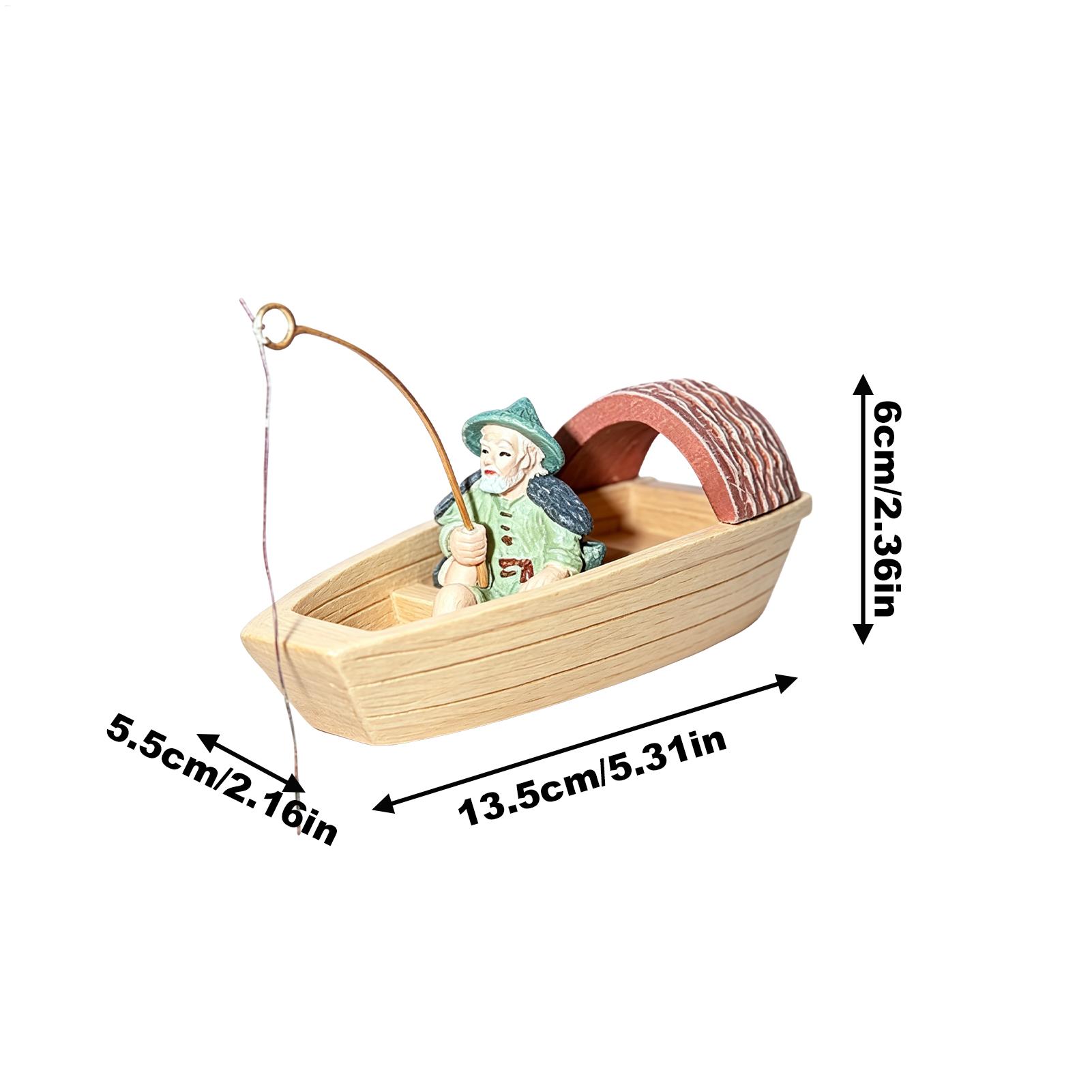 Resin Floating Fisherman Boat  - Aquarium Marina incelemesi ve fiyatı