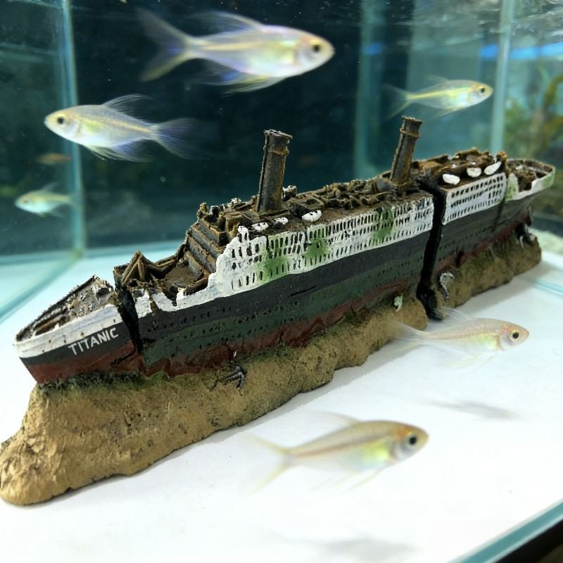 Titanic Wreck Fish Tank Decora - Aquarium Marina incelemesi ve fiyatı